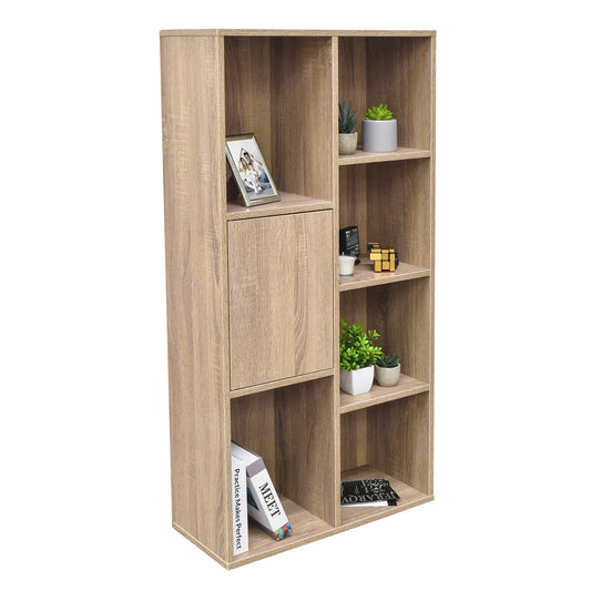 Librero Minimalista Estilo Madera Roble