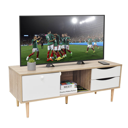 Mueble de TV Venice-B con Cajones Blanco y Beige