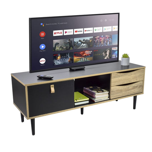Mueble de TV Venice con Cajones Negro y Café