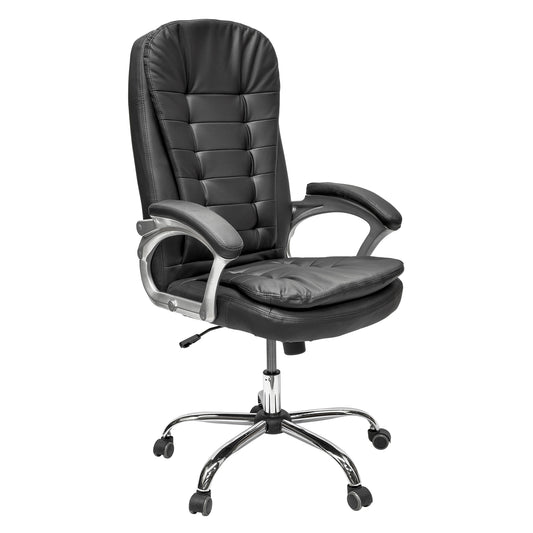 Silla de Oficina Vernier con Respaldo Alto Negra