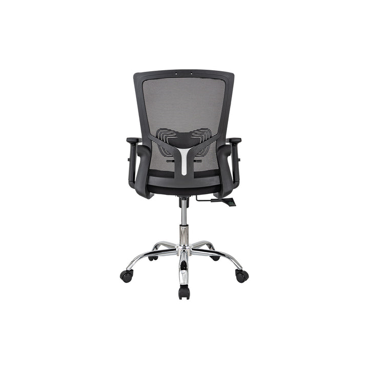 Combo Escritorio con Repisas + Silla de Oficina Delphi Negra