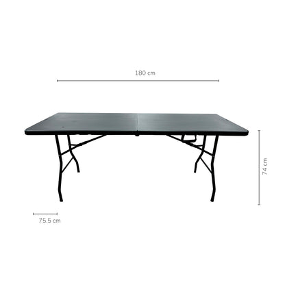Mesa Plegable Mesaplas-Black de Plástico Negra