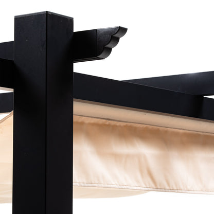 Pérgola Toldo Retráctil de 3x3 Beige