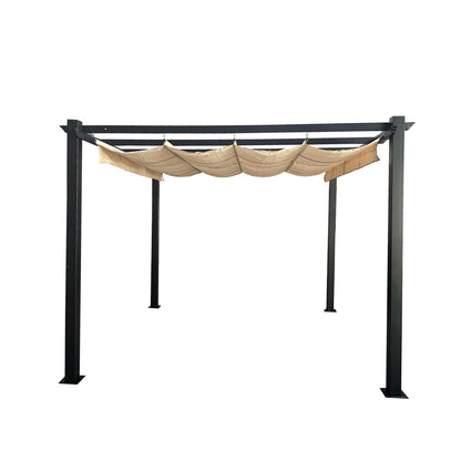 Pérgola Toldo Retráctil de 3x3 Beige
