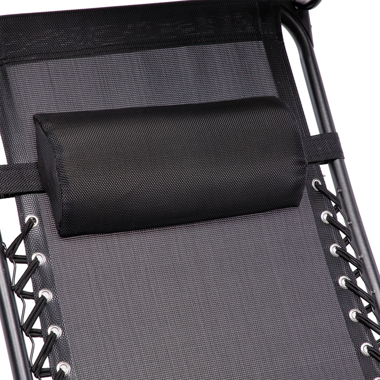 Set 2 Sillas Camastro Reclinables Con Toldo Negro