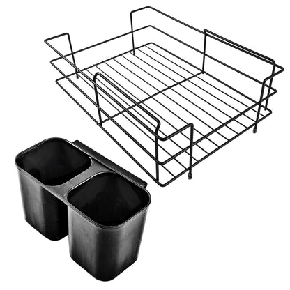 Escurridor de Platos Áncora de Acero con Cesta para Cubiertos