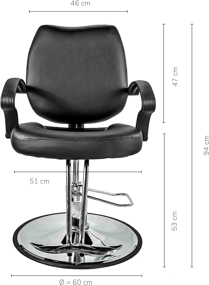 Silla Barbería Crew Hidráulica con Descansa Pies Negra