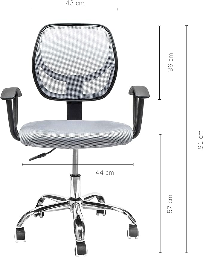Silla de Oficina Sill0-G Ergonómica Gris
