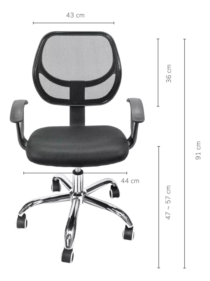 Silla de Oficina Sill0 Ergonómica Negra