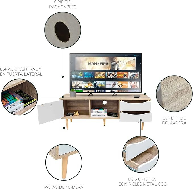 Mueble de TV Venice Beige