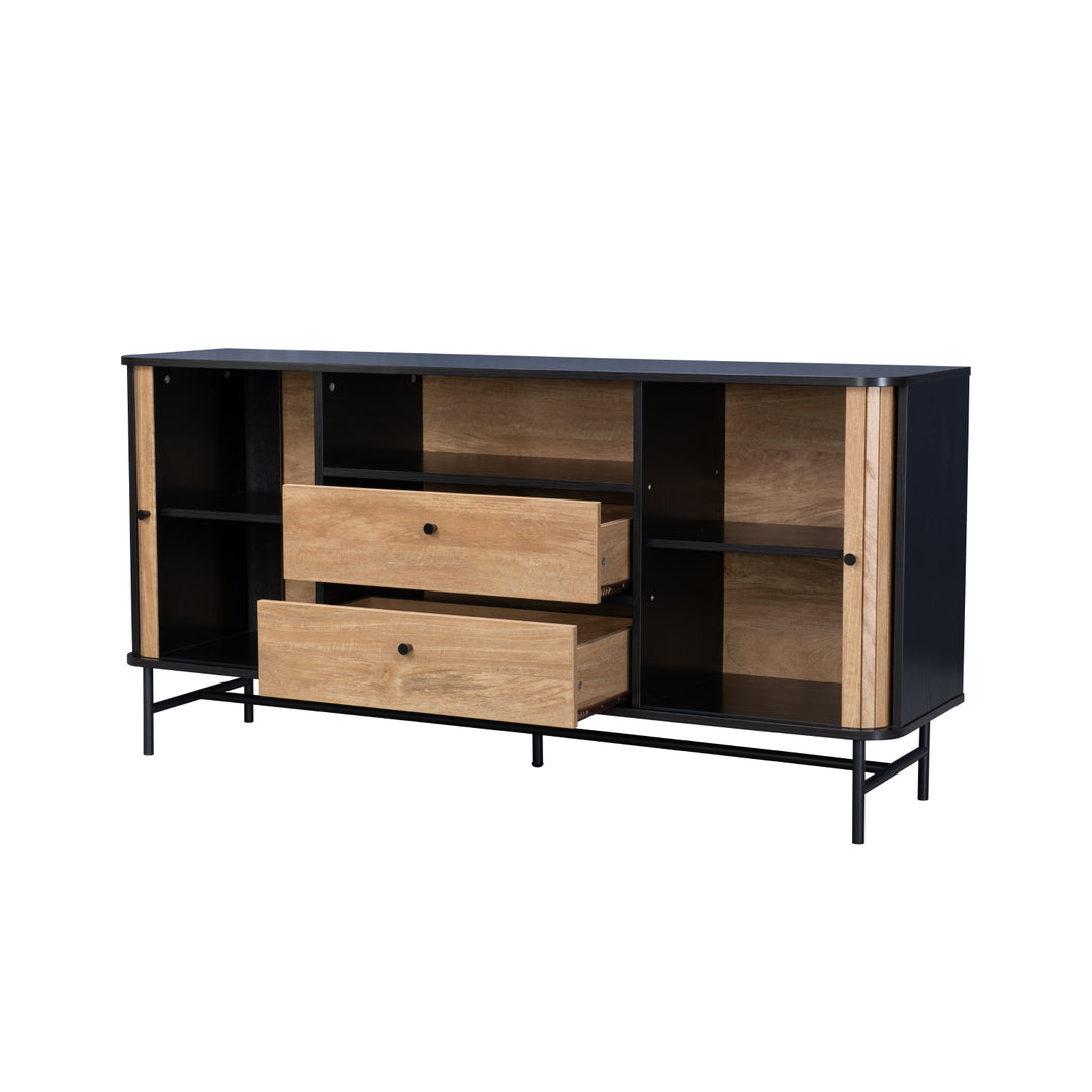 Cómoda Cajonera Moderna con Puertas Corredizas