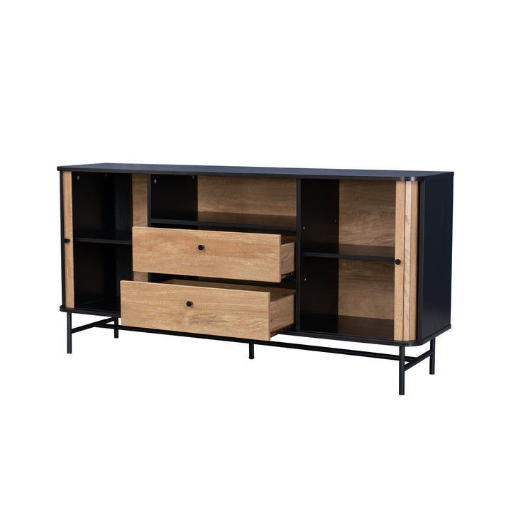 Cómoda Cajonera Moderna con Puertas Corredizas