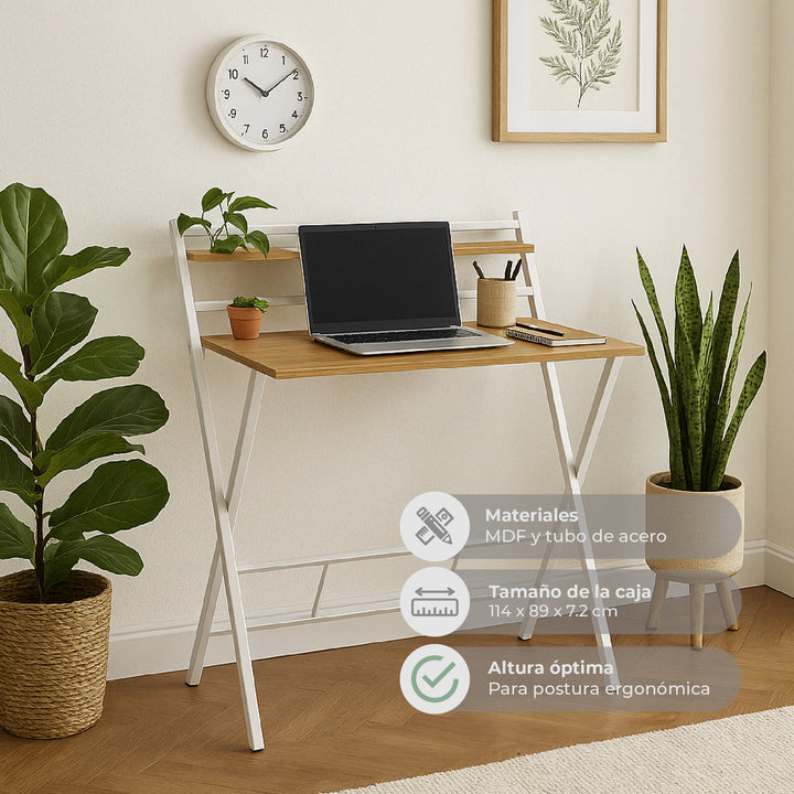 Escritorio Tripoli Plegable Blanco