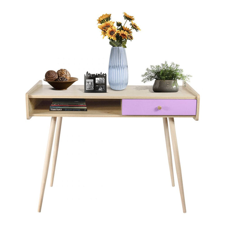 Escritorio Vintage-Pink con Cajón Rosa