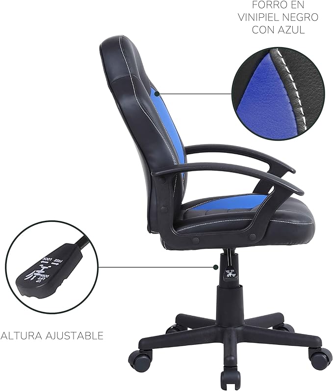 Silla Gamer Spectrum-Blue Ergonómica Azul