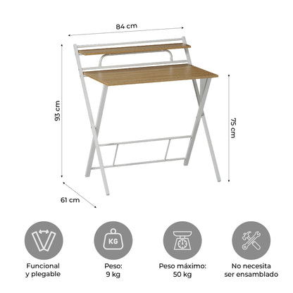 Escritorio Tripoli Plegable Blanco