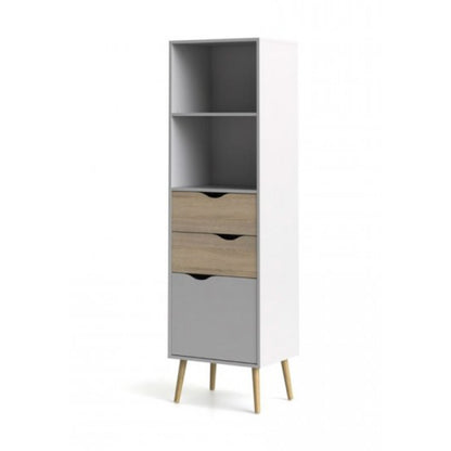 Combo Sala Nórdica - Mueble de TV Bolonia + Librero Gotemburgo