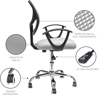 Silla de Oficina Sill0-G Ergonómica Gris