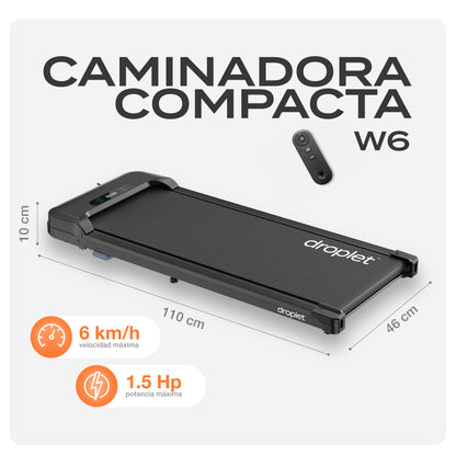 Caminadora Eléctrica Compacta w6 Droplet Control Remoto 1.5Hp