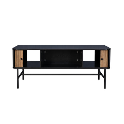 Mesa de Centro Moderna con Puertas Corredizas