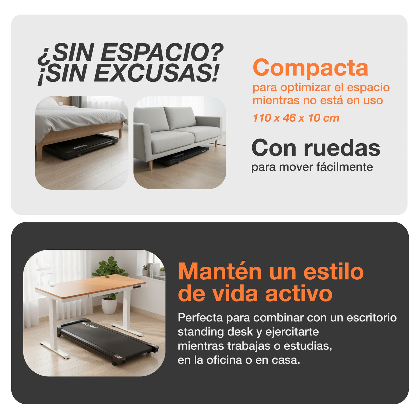 Caminadora Eléctrica Compacta w6 Droplet Control Remoto 1.5Hp