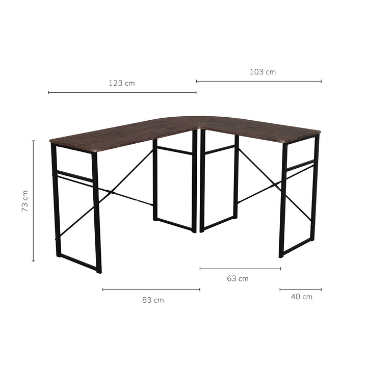 Escritorio Lima Minimalista con Forma de L Café
