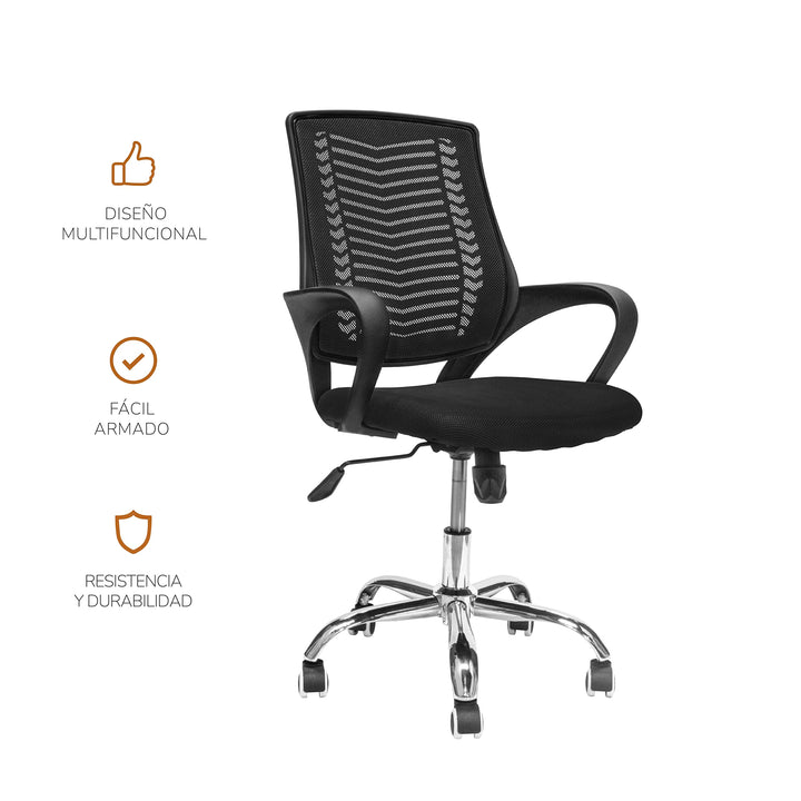 Silla de Oficina Sill-C2N Ergonómica Negra