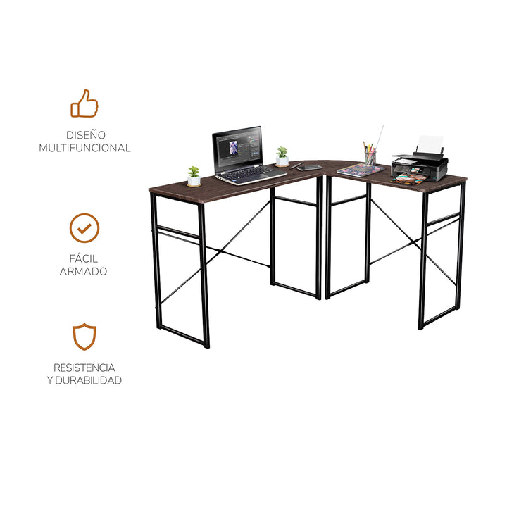 Escritorio Lima Minimalista con Forma de L Café
