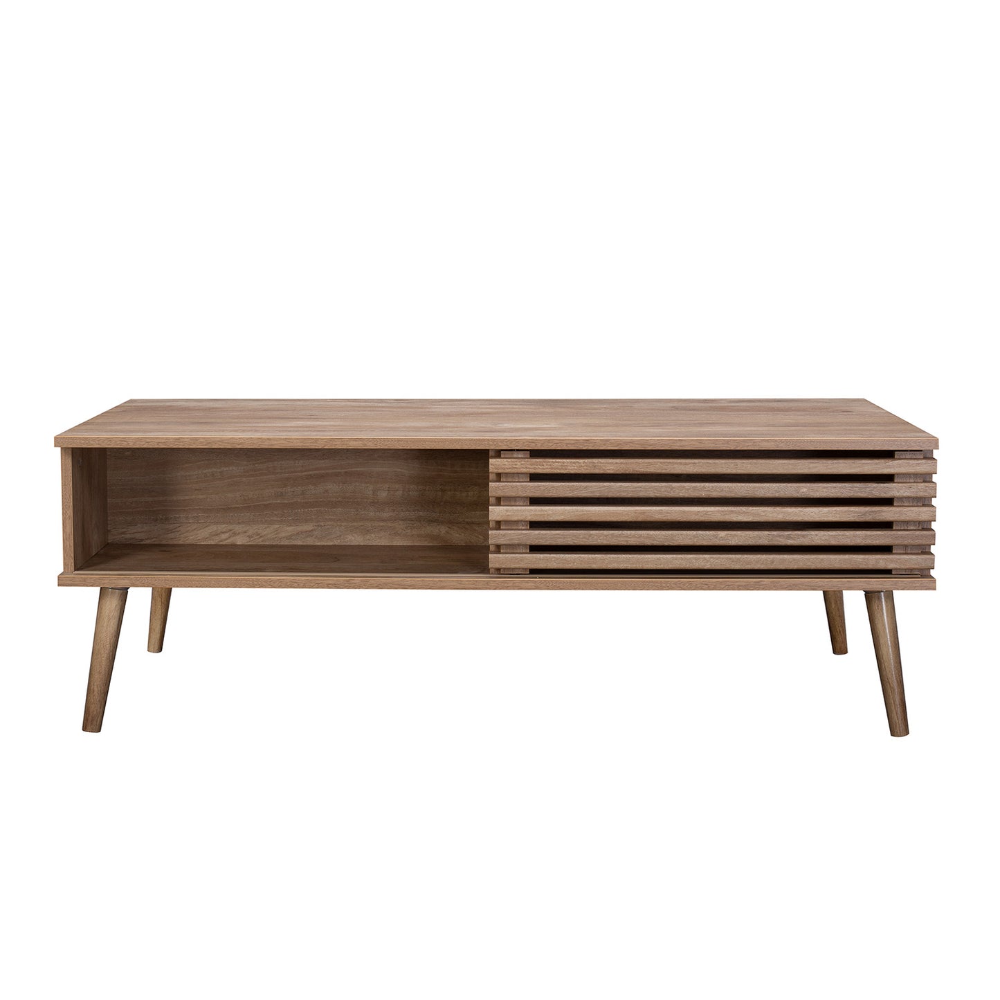 Mesa de Centro Retro con Estante Café