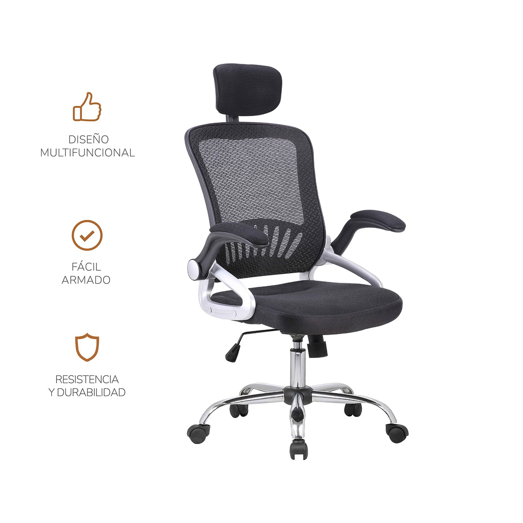 Silla de Oficina Megaplus con Cabecera Negra