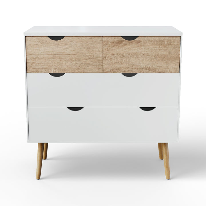 Combo Recámara Nórdica: 2 Burós + Cómoda