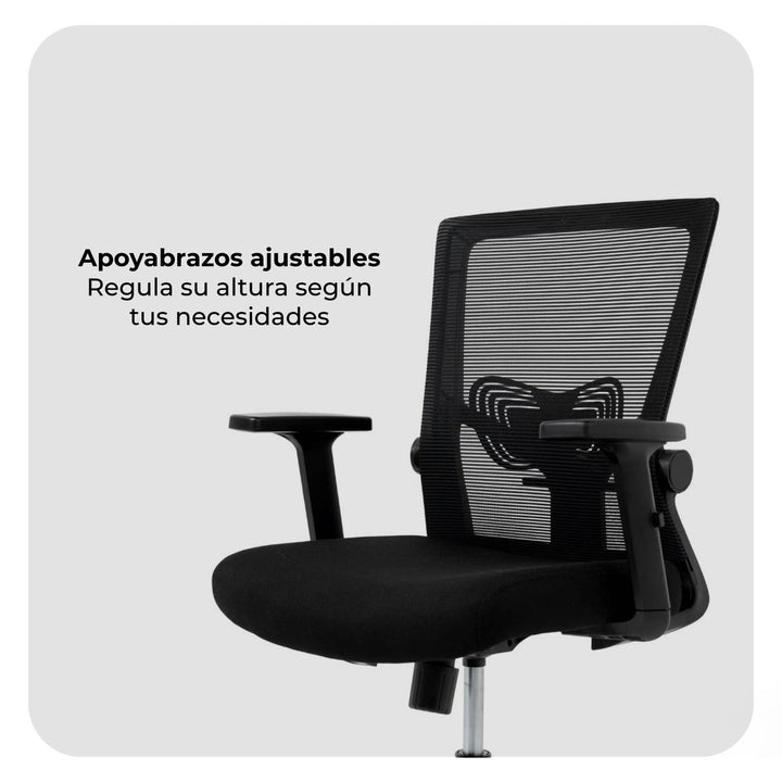 Silla de Oficina Ergonómica Delphi Basculante Negra
