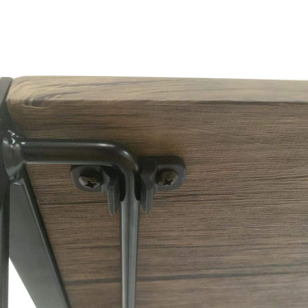 Escritorio Plegable de Melamina y Acero Café