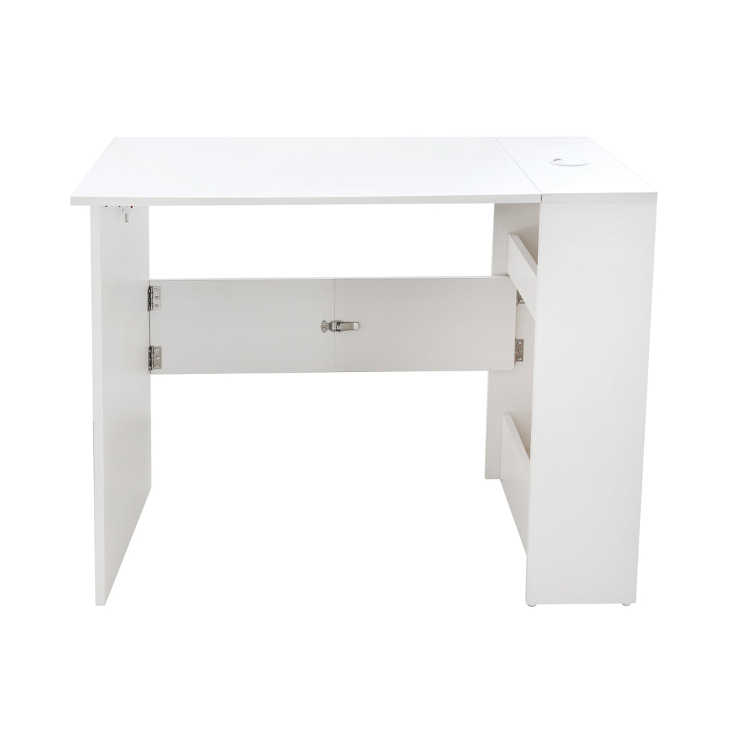 Escritorio Plegable de Melamina Blanco