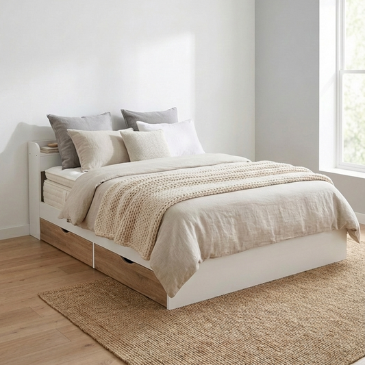 Cama Queen Nórdica con Cajones