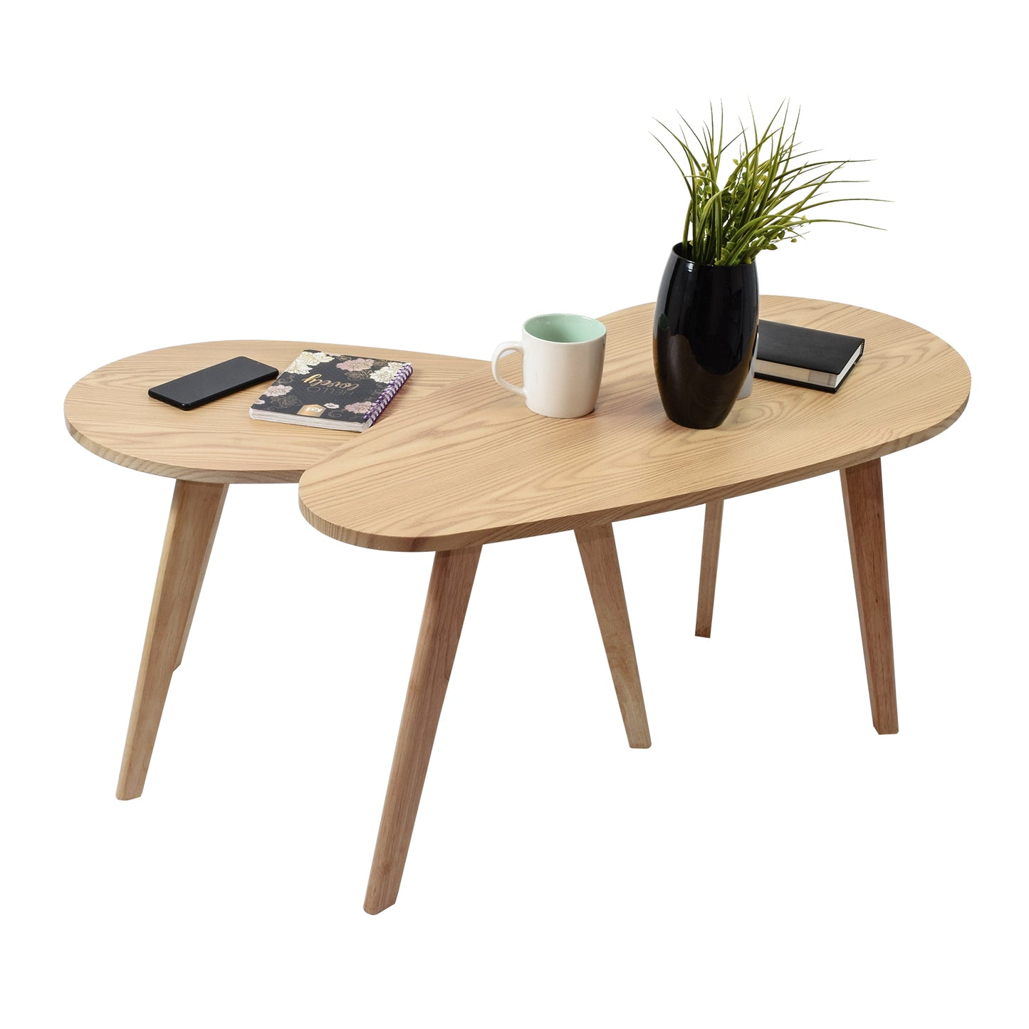 Set Mesas de Centro Aruba 2 Piezas Beige