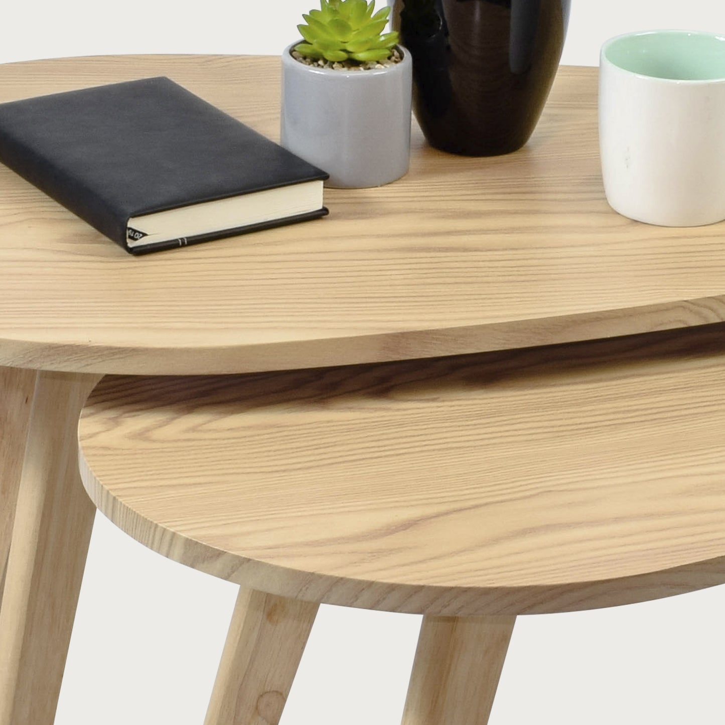 Set Mesas de Centro Aruba 2 Piezas Beige