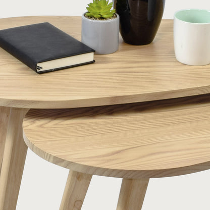 Set Mesas de Centro Aruba 2 Piezas Beige