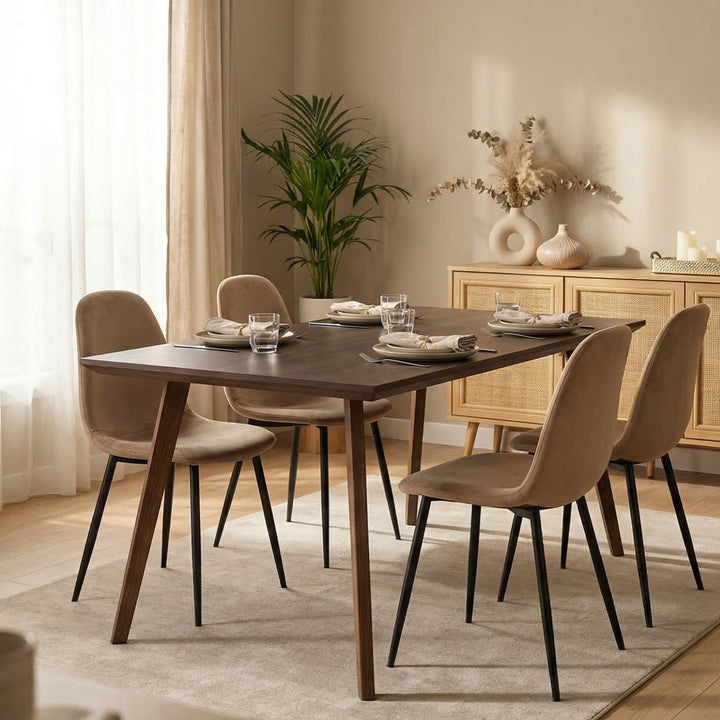 Mesa de Comedor Zuren 6 Café Oscuro