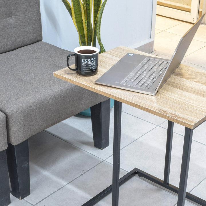 Mesa Auxiliar Ideal para Laptop de Madera Beige