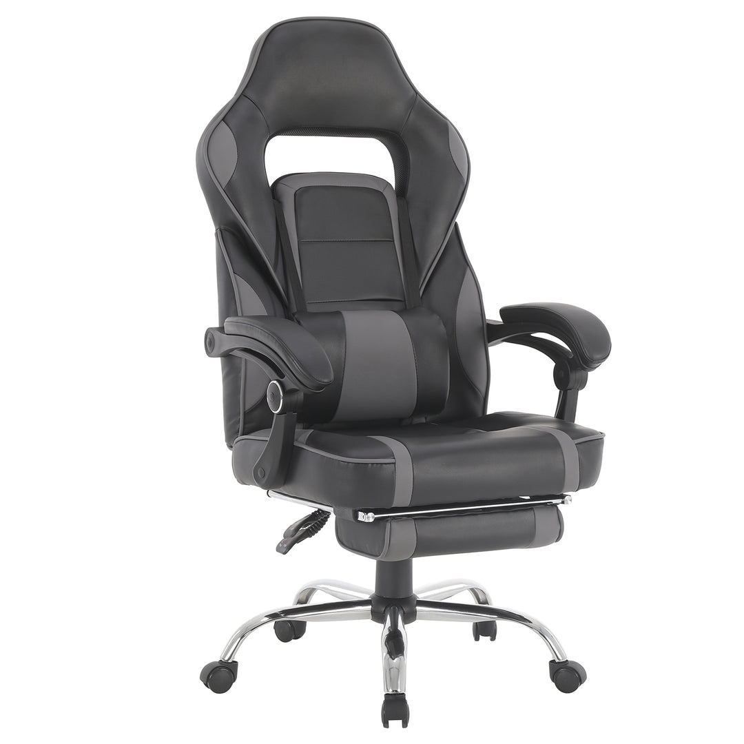 Silla Gamer Samus Reclinable con Descansapies Negra