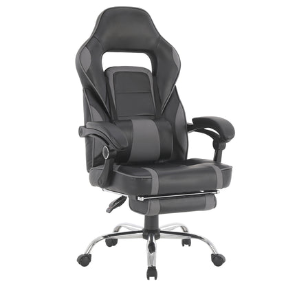Silla Gamer Samus Reclinable con Descansapies Negra