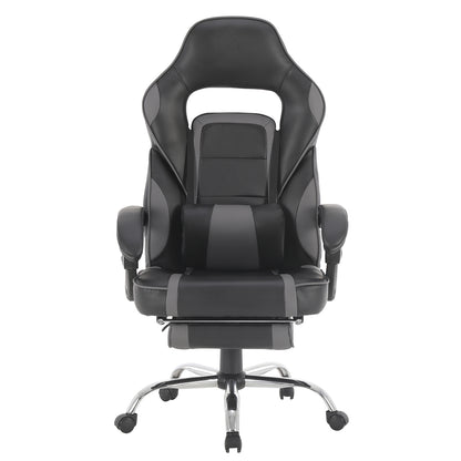Silla Gamer Samus Reclinable con Descansapies Negra
