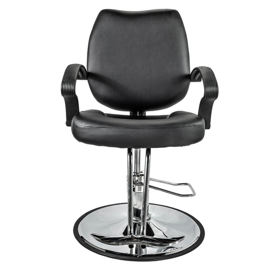 Silla Barbería Crew Hidráulica con Descansa Pies Negra