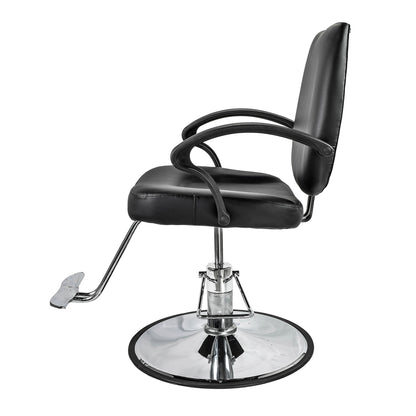 Silla Barbería Crew Hidráulica con Descansa Pies Negra