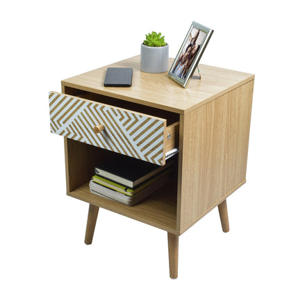 Buró Moon con Cajón y Entrepaño Beige y Blanco