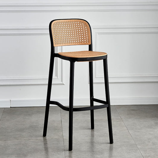 Set 2 Bancos Altos con Entramado Simil Ratán Apta Exterior