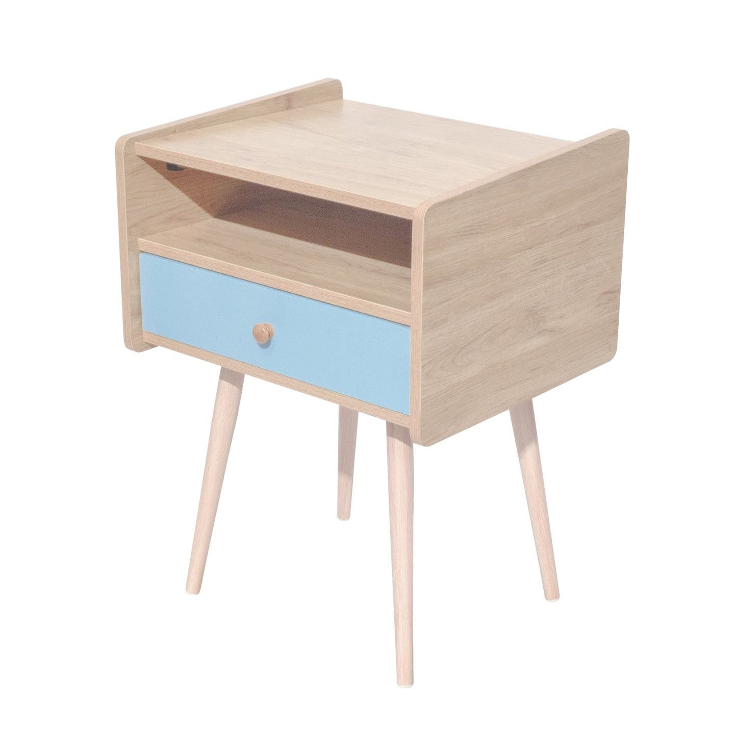 Buró Cabin-Blue Estilo Vintage con Cajón Azul
