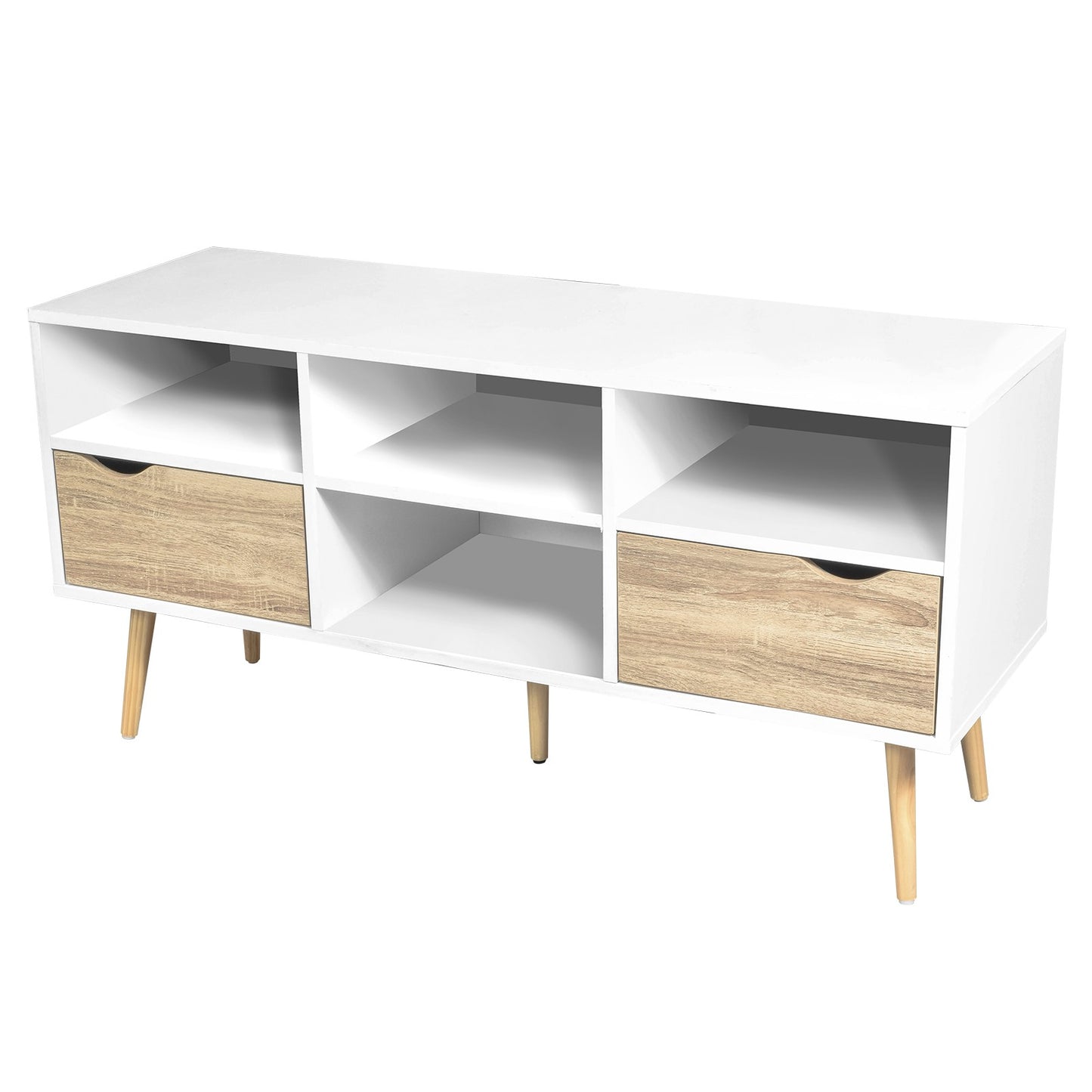 Combo Sala Nórdica - Mueble de TV Bolonia + Librero Gotemburgo