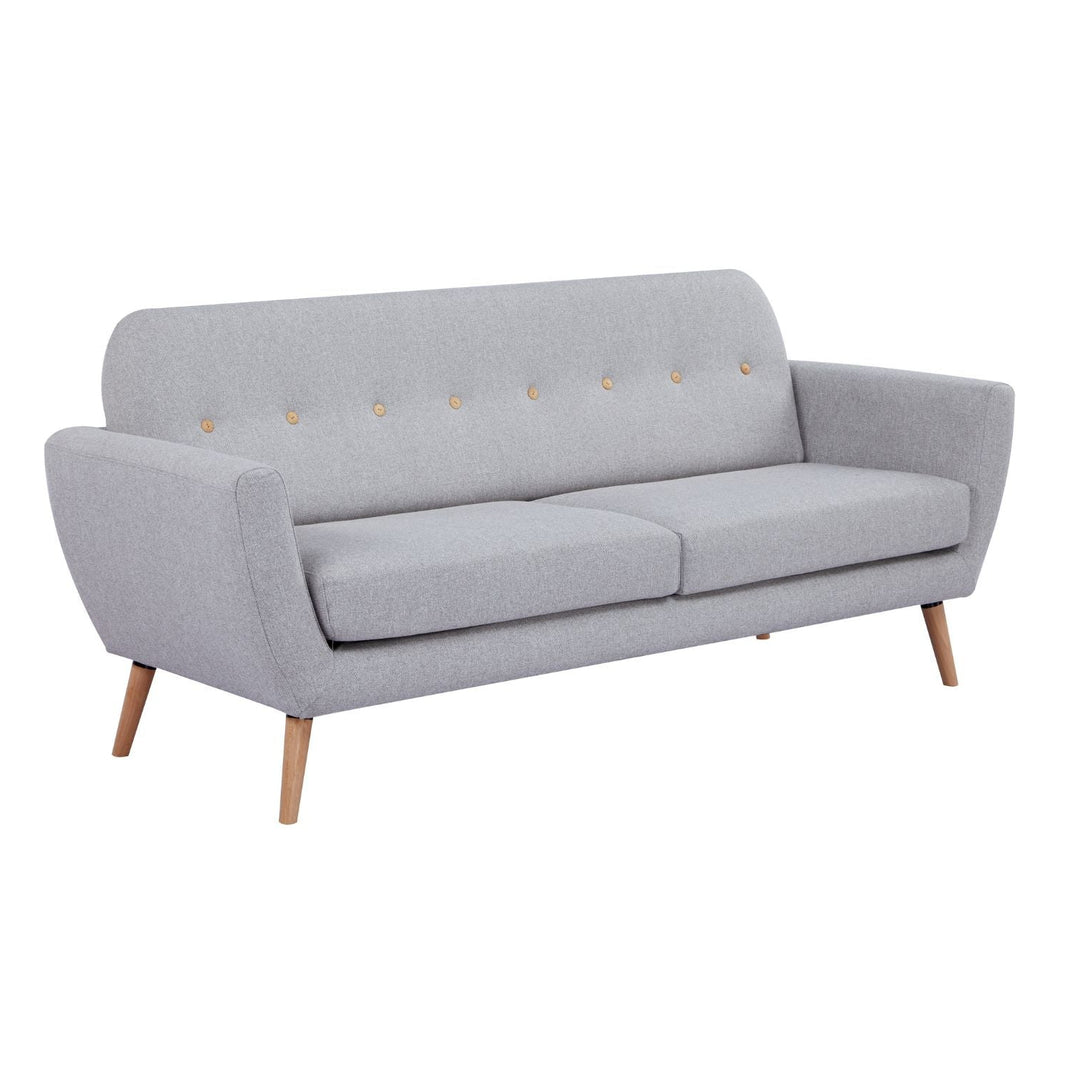 Sofá 3 Plazas Capena Respaldo Capitoné Gris